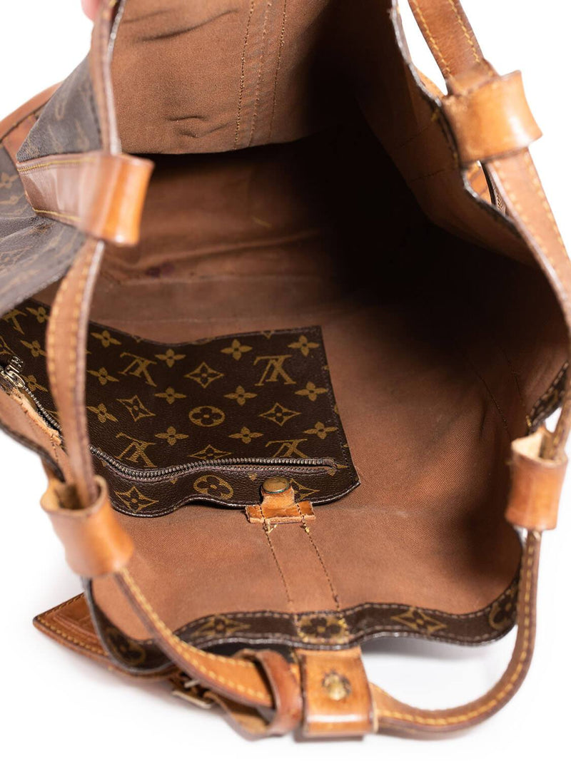 Randonnee Louis Vuitton Backpacks Caramel Dark brown Leather Cloth  ref.182094 - Joli Closet