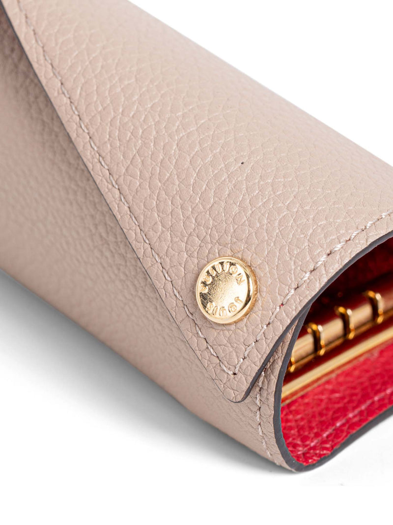 Louis Vuitton Leather 4 Key Holder Taupe-designer resale