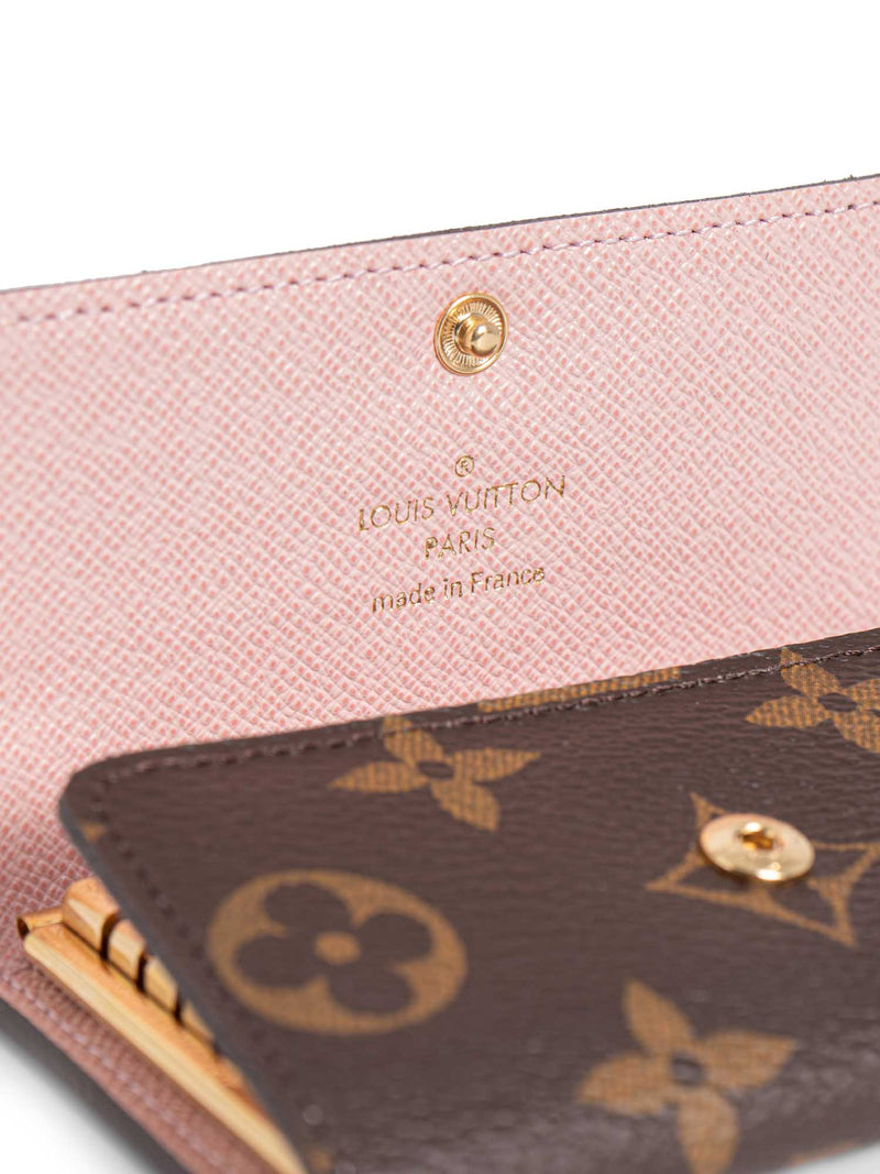 louis vuitton wallet with pink inside