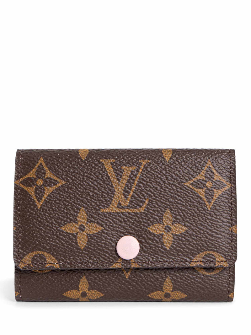 Louis Vuitton Leather Monogram 6 Key Holder Brown Pink-designer resale