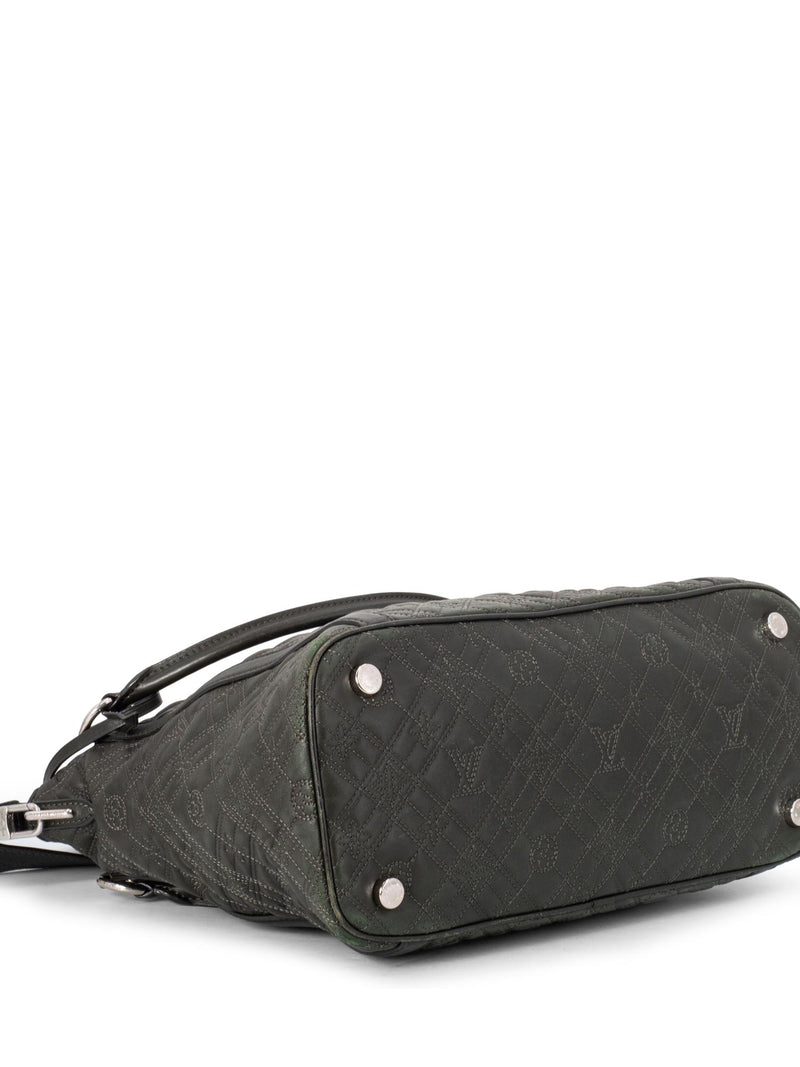 Louis Vuitton Leather Monogram Shoulder Bag Green-designer resale