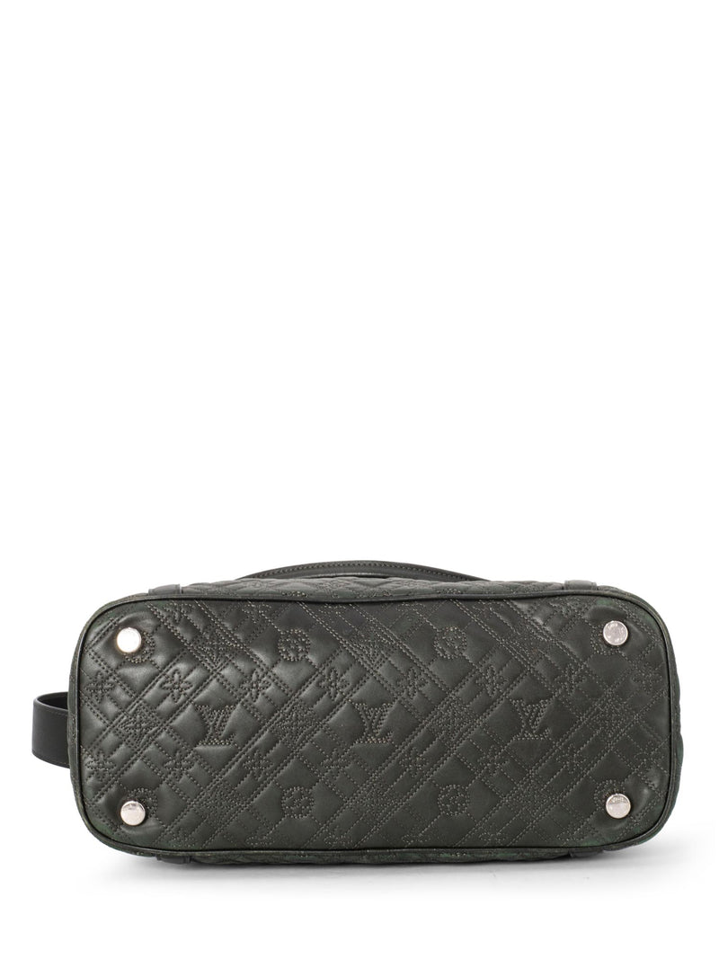 Louis Vuitton Leather Monogram Shoulder Bag Green-designer resale