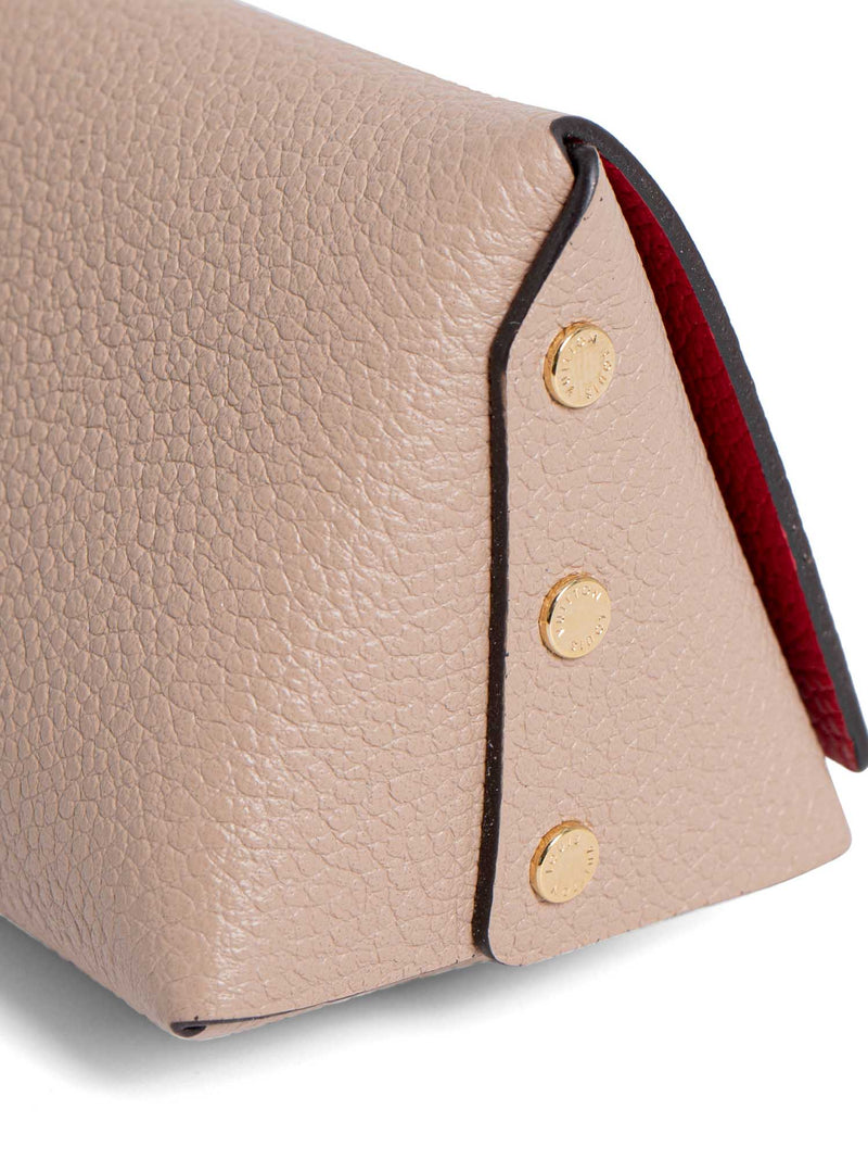 Louis Vuitton Leather Small Cosmetic Case Taupe-designer resale