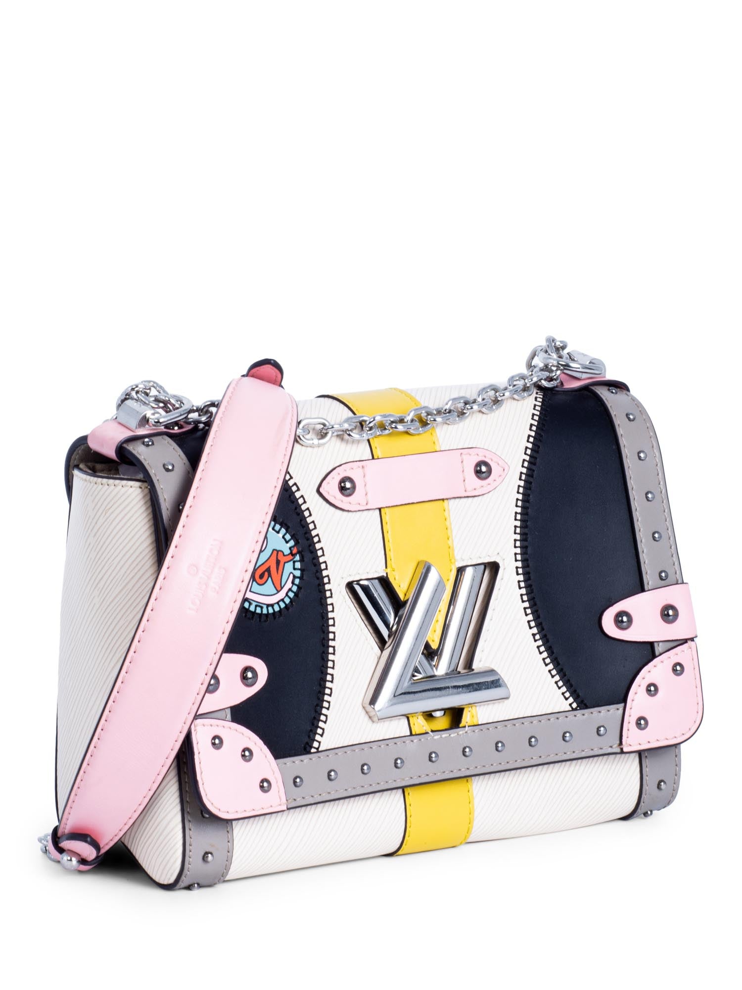 Louis Vuitton Leather Twist MM Messenger Bag Multicolor-designer resale