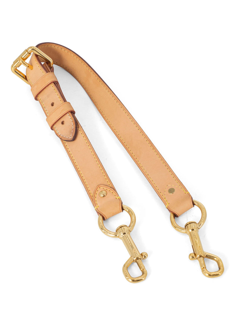Louis Vuitton Leather Wide Buckle Strap Beige-designer resale