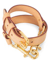 Louis Vuitton Leather Wide Buckle Strap Beige