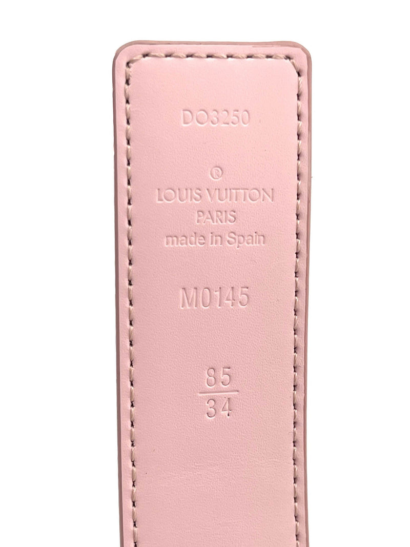 Bekræfte menu organisere Louis Vuitton Logo Damier Azur Reversible Belt Pink White Blue