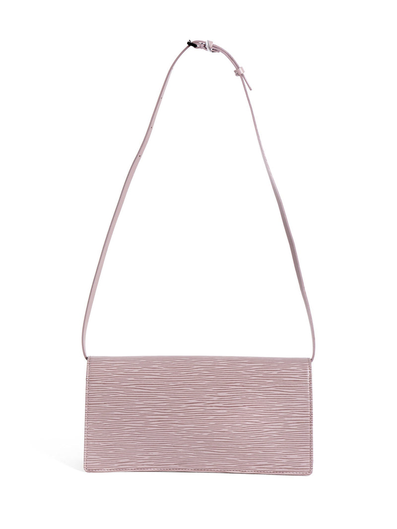 Louis Vuitton Logo Epi Leather Flap Clutch Lavender-designer resale
