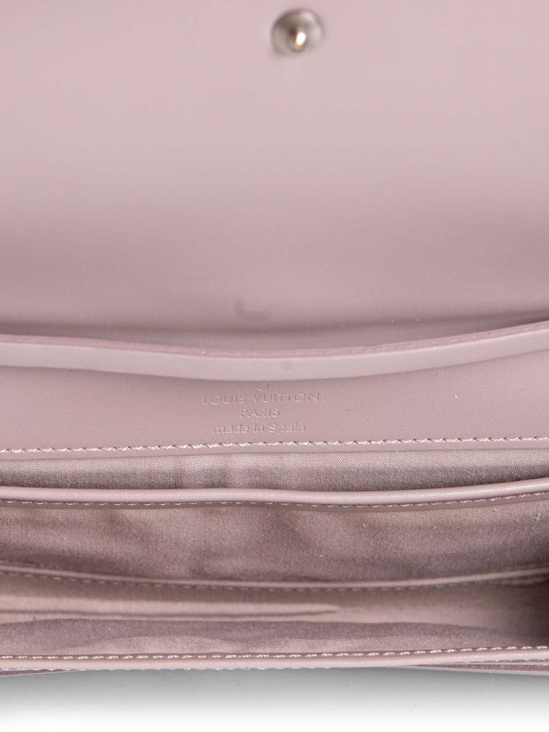 Louis Vuitton Logo Epi Leather Flap Clutch Lavender-designer resale