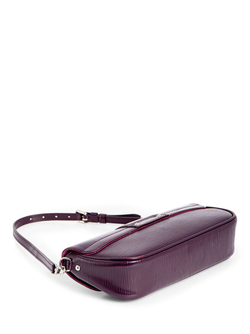 Louis Vuitton Logo Epi Leather Flap Clutch Lavender