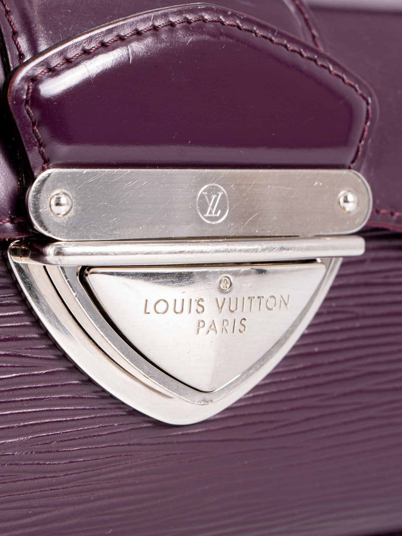 Louis Vuitton Logo Epi Leather Flap Clutch Lavender