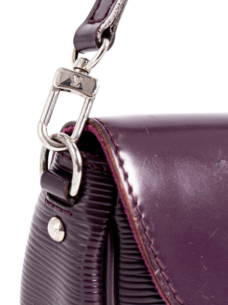 Louis Vuitton Logo Epi Leather Flap Pochette Purple-designer resale