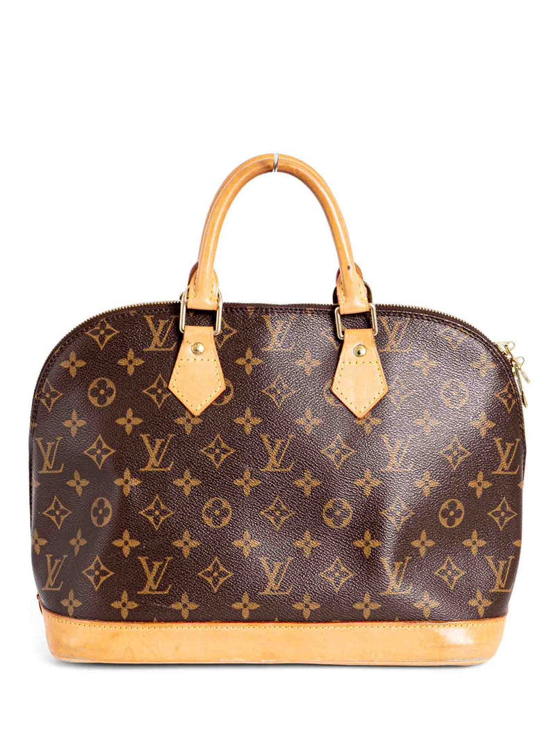 Auth LOUIS VUITTON Alma BB Monogram Canvas Satchel Crossbody Bag