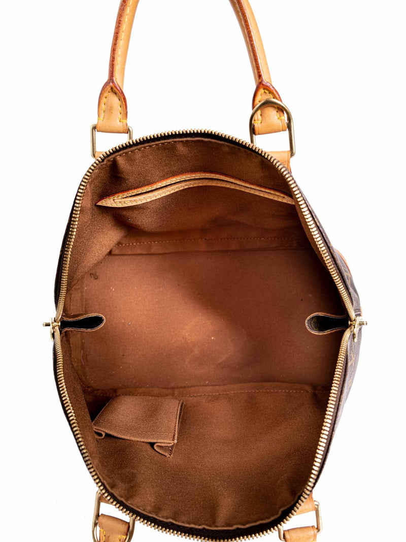 Alma handbag Louis Vuitton Brown in Plastic - 31843942