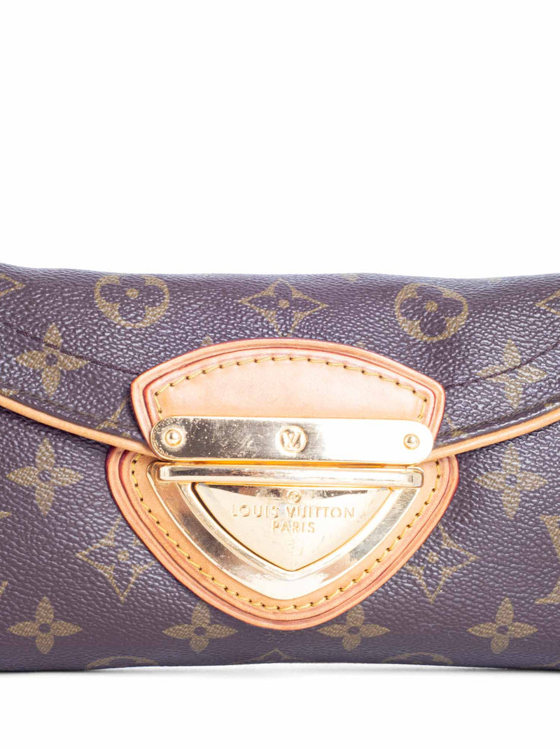 Louis Vuitton Monogram Buckle Flap Pochette Bag Brown-designer resale