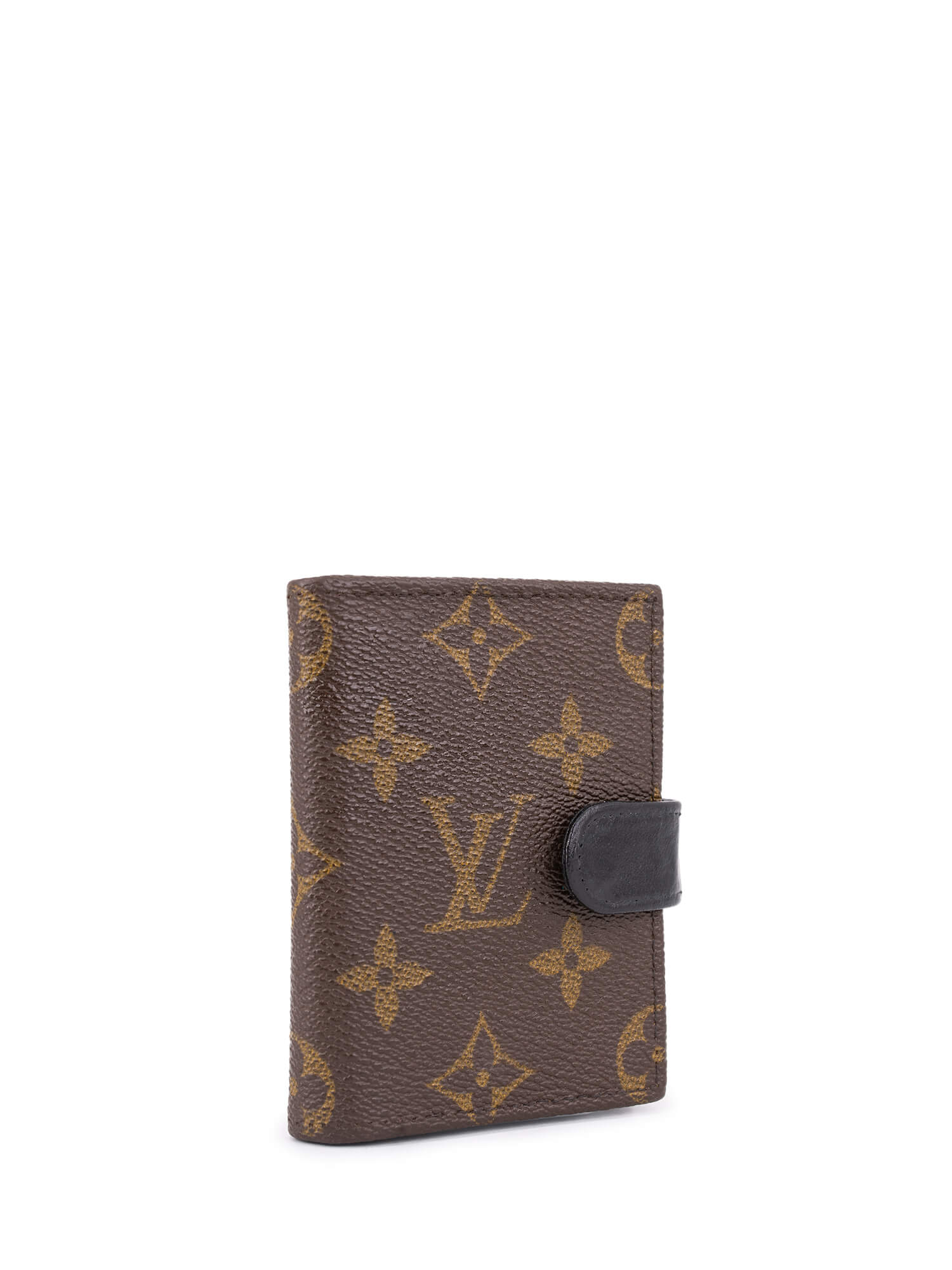 Louis Vuitton Monogram Card Holder Wallet Brown Black-designer resale