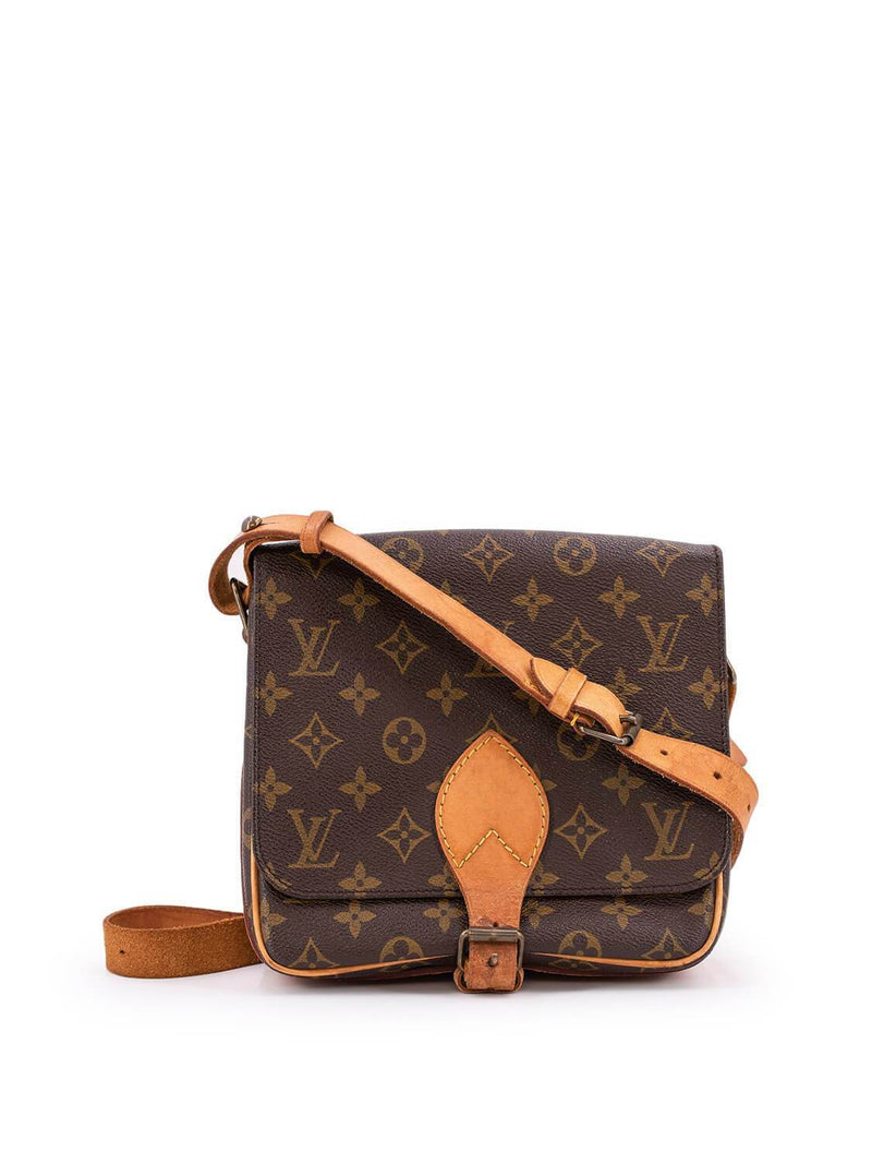Louis Vuitton Monogram Crossbody Messenger Bag Brown