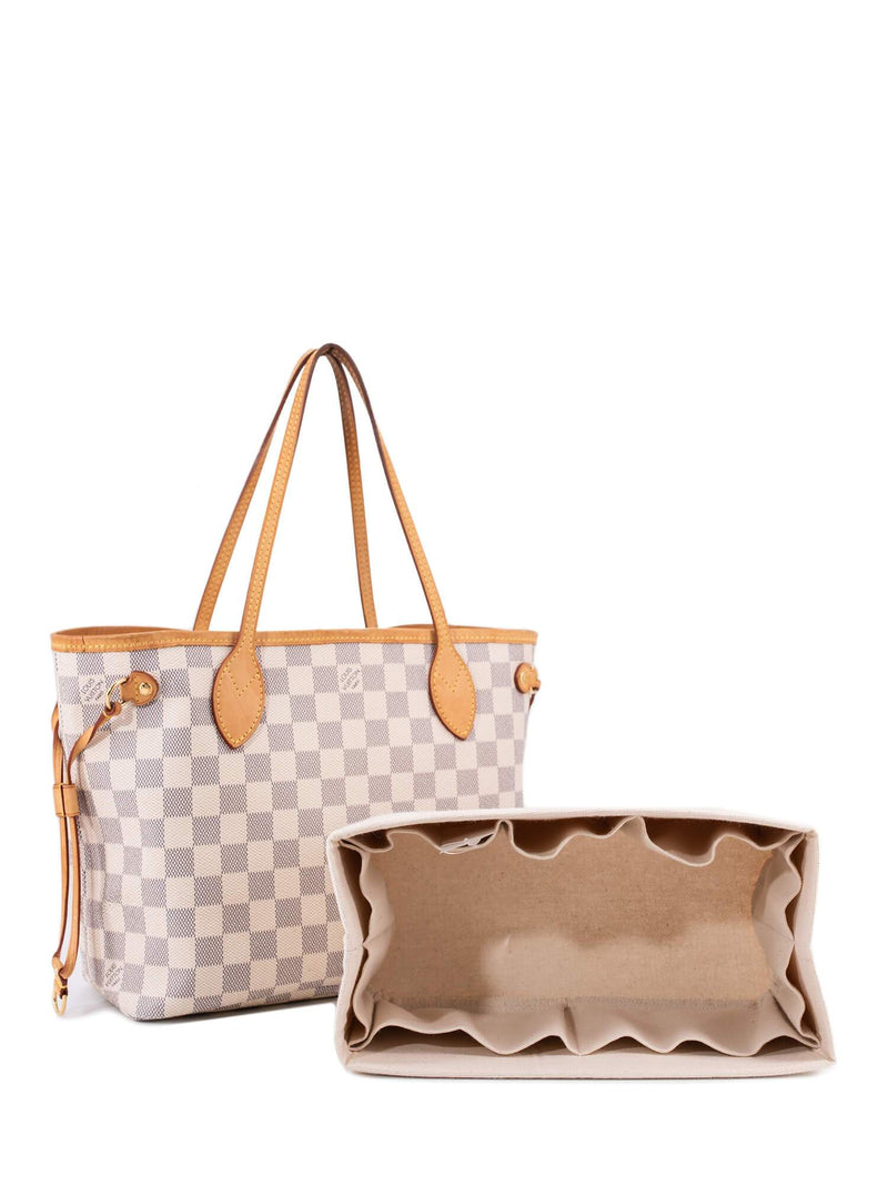 Louis Vuitton Monogram Damier Azur Small Neverfull PM Bag White-designer resale