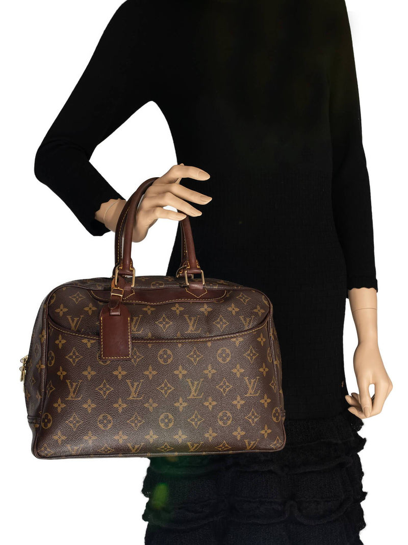 Louis Vuitton Monogram Deauville Bowling Bag PM Brown-designer resale