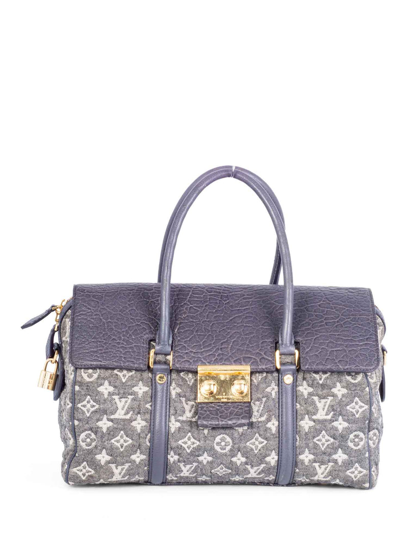 Louis Vuitton - Authenticated Palermo Handbag - Denim - Jeans Blue for Women, Good Condition
