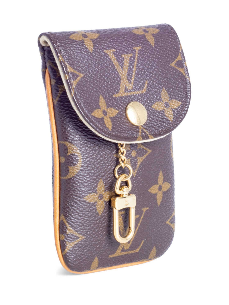 Louis Vuitton Monogram Flap Card Holder Chain Brown-designer resale