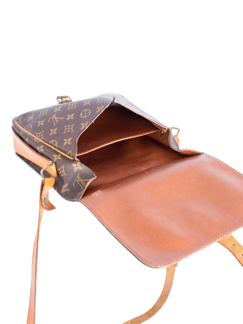 Louis Vuitton Monogram Flap Messenger Bag Brown