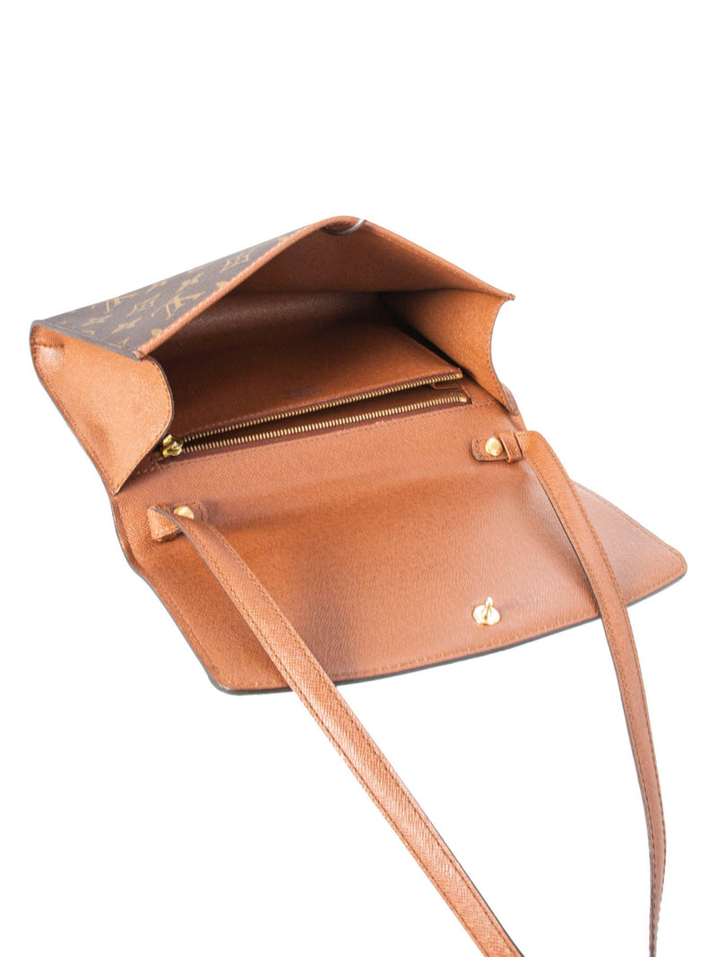 Louis Vuitton Monogram Flap Messenger Bag Brown-designer resale