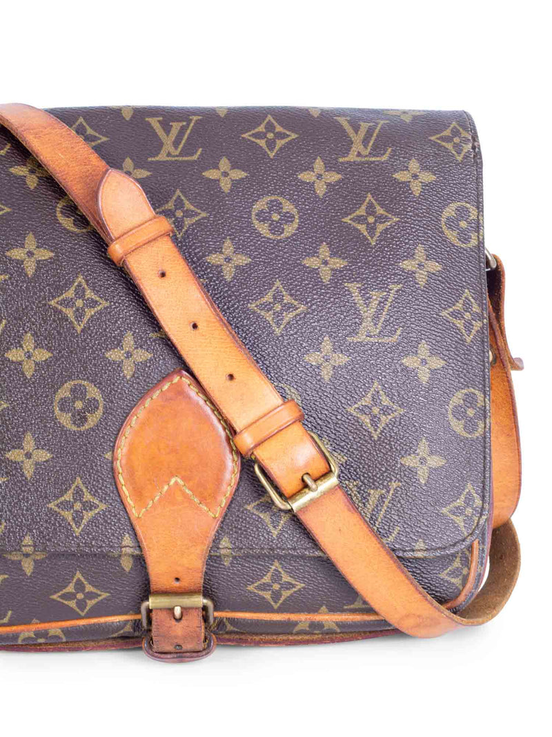 Louis Vuitton Monogram Flap Messenger Bag Brown