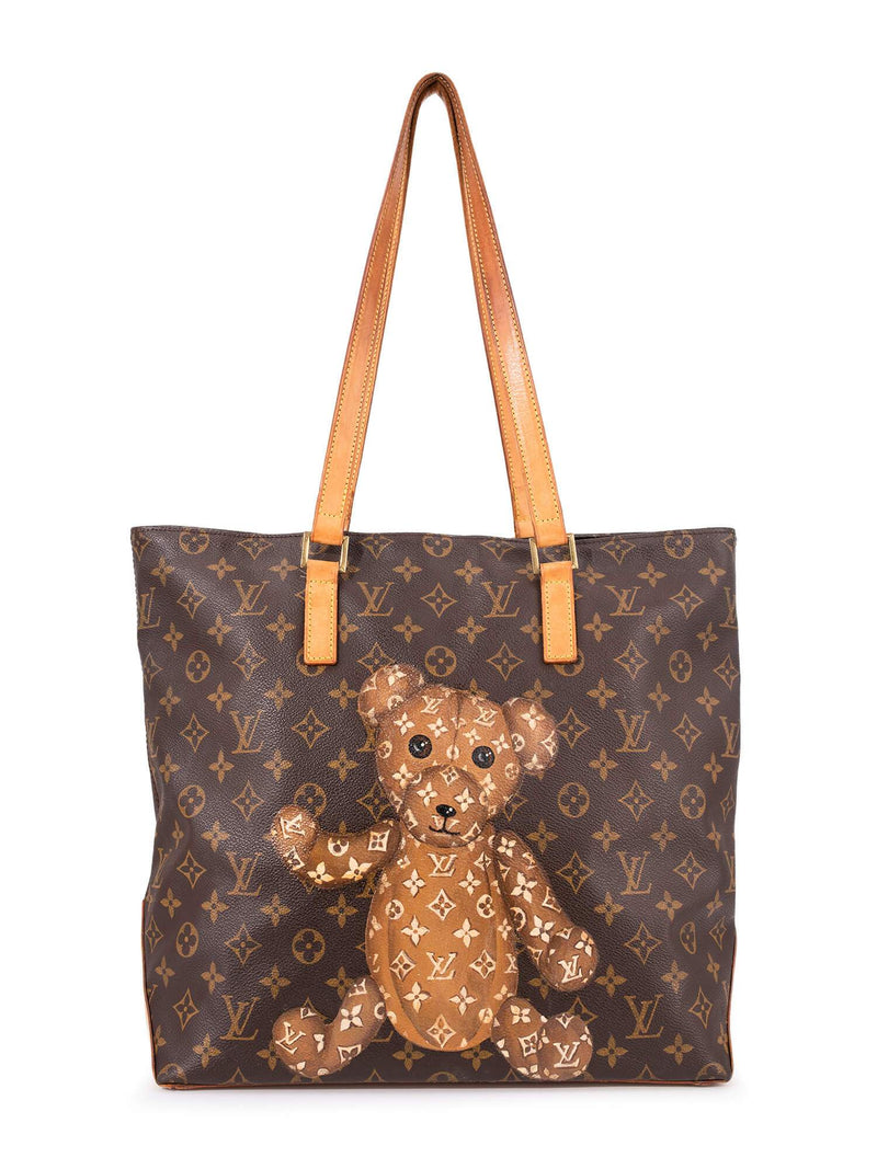 CUSTOM PAINTED LOUIS VUITTON GM MONOGRAM BUCKET BAG