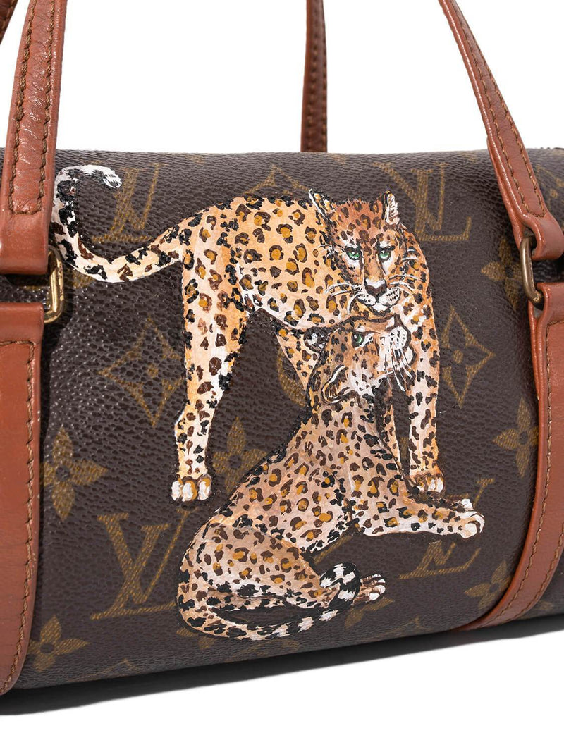 Louis Vuitton Monogram Hand Painted Papillon Bag 26 Brown-designer resale