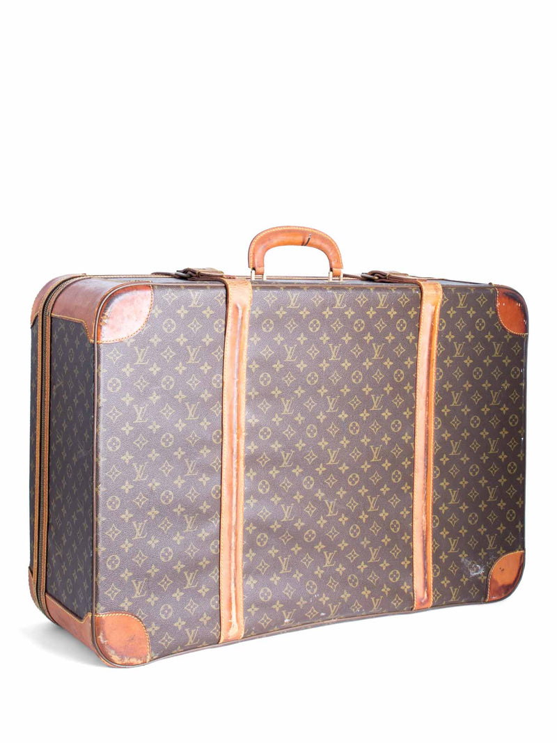 Vintage Louis Vuitton Suitcase Trunk Luggage Purse Brown Signature
