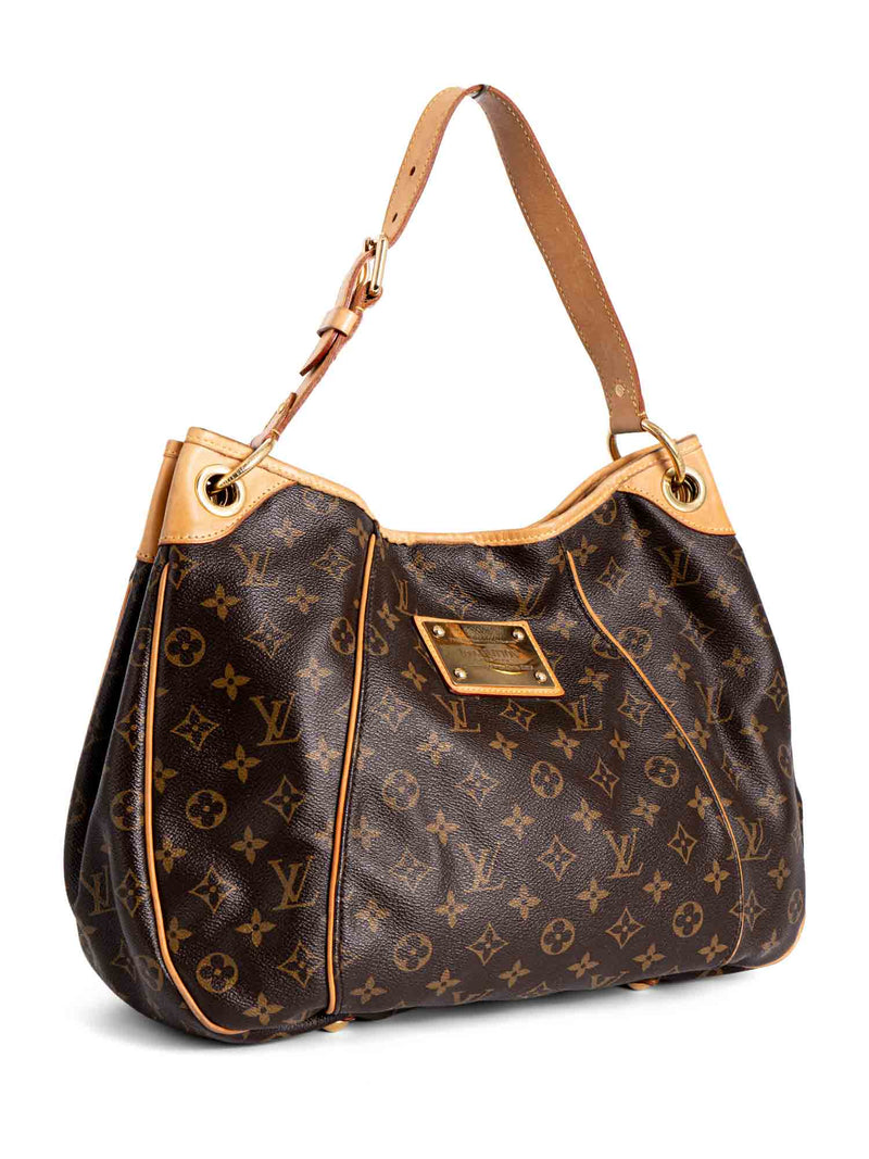 Louis Vuitton Galliera PM Monogram Canvas Hobo Shoulder Bag Brown