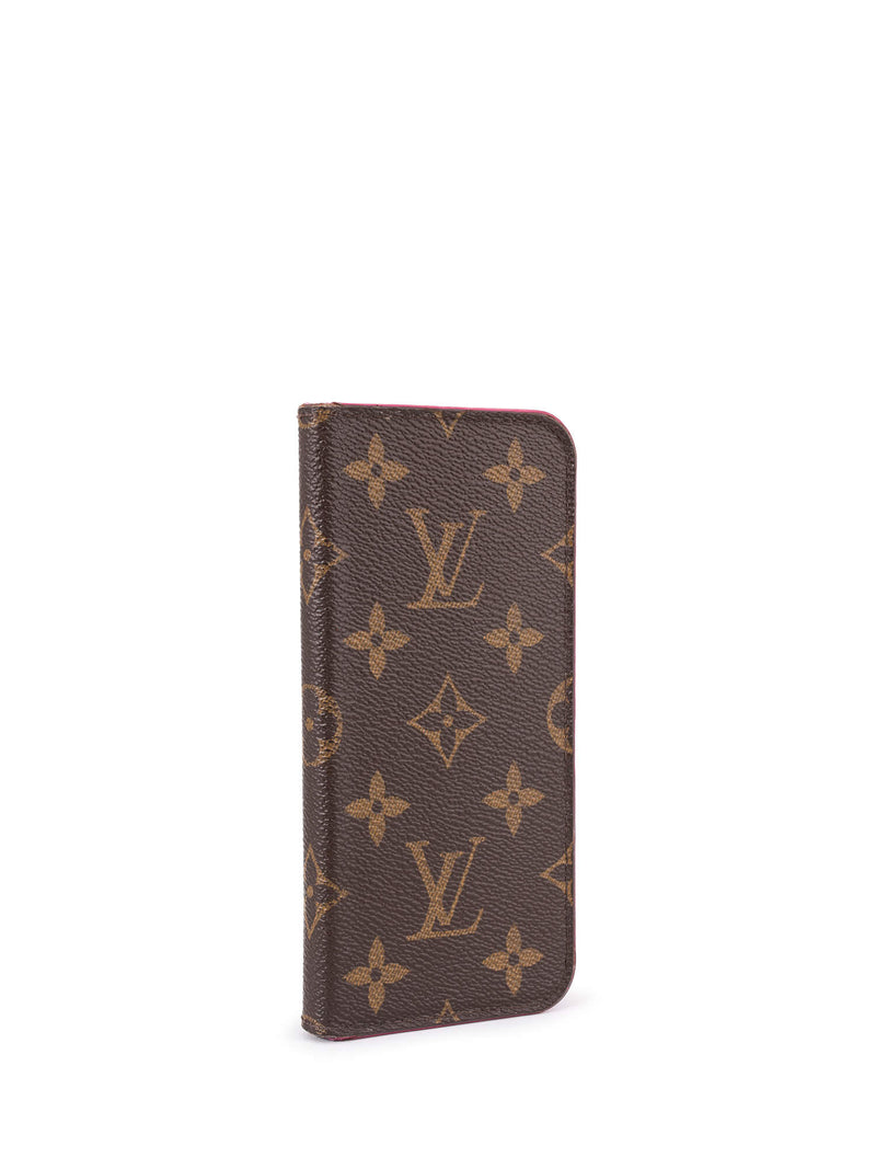 LOUIS VUITTON IPhone X XS Folio Monogram Canvas Phone Case Brown-US