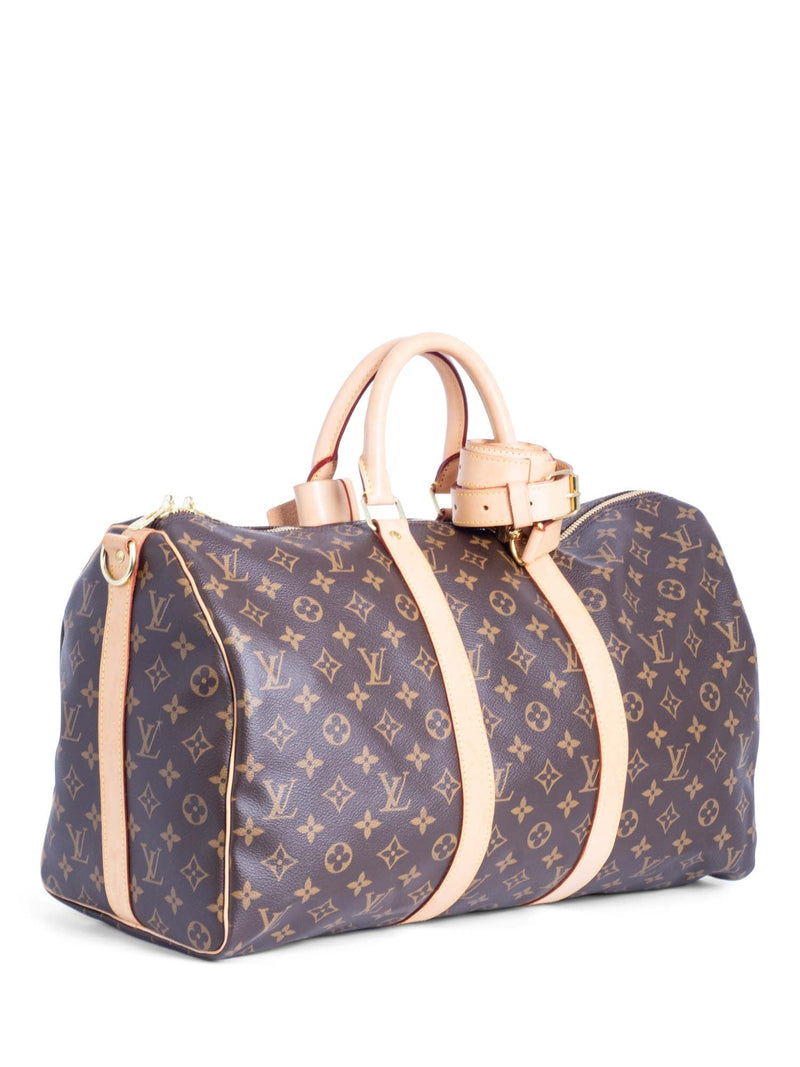 Louis Vuitton Monogram Keepall Duffle Bag 45 Brown