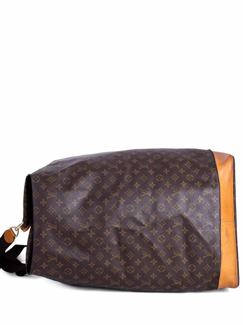 Louis Vuitton Keepall 50 Travel Bag in Black Monogram Canvas and