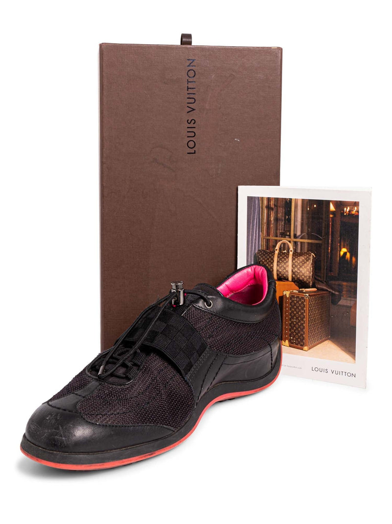 Louis Vuitton Monogram Leather Canvas Sneaker Black-designer resale