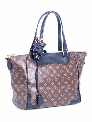 Louis Vuitton Monogram Leather Estrela NM Shopper Bag Brown Black-designer resale