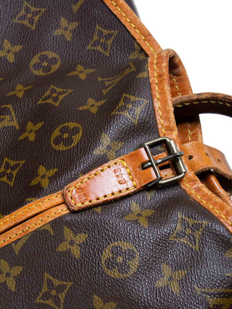 Louis Vuitton Monogram Leather Garment Travel Bag Brown-designer resale