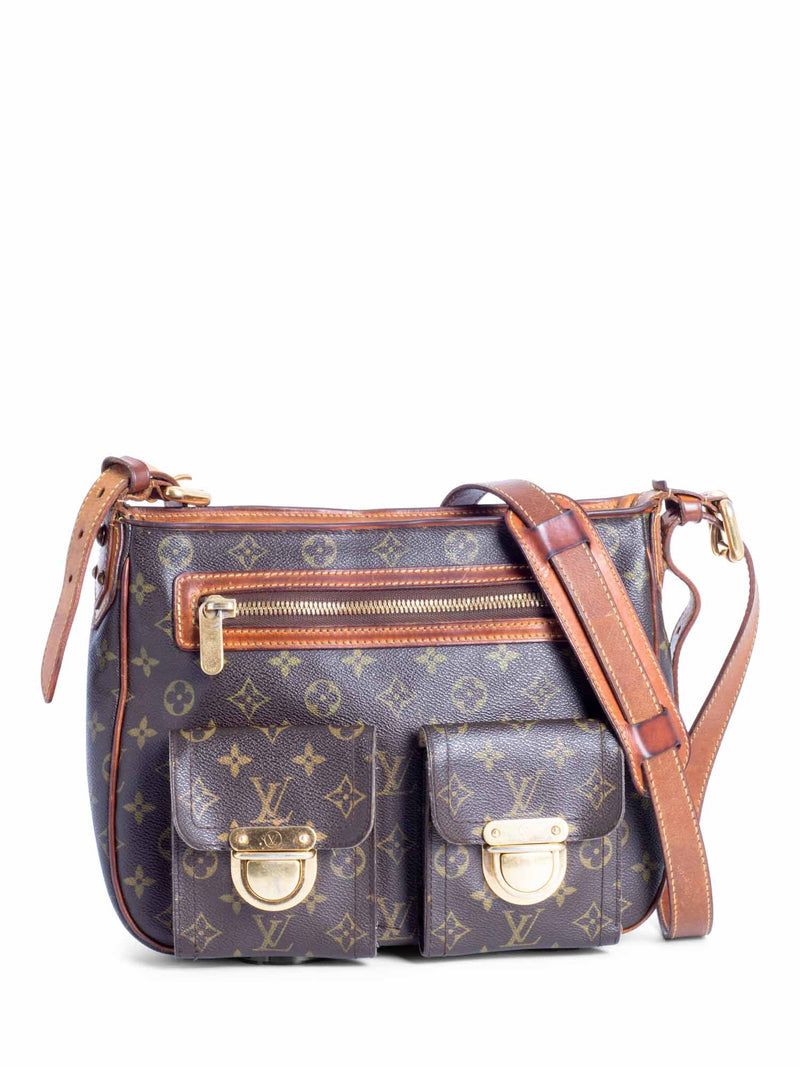 Louis Vuitton Monogram Leather Hudson Messenger GM Bag Brown-designer resale