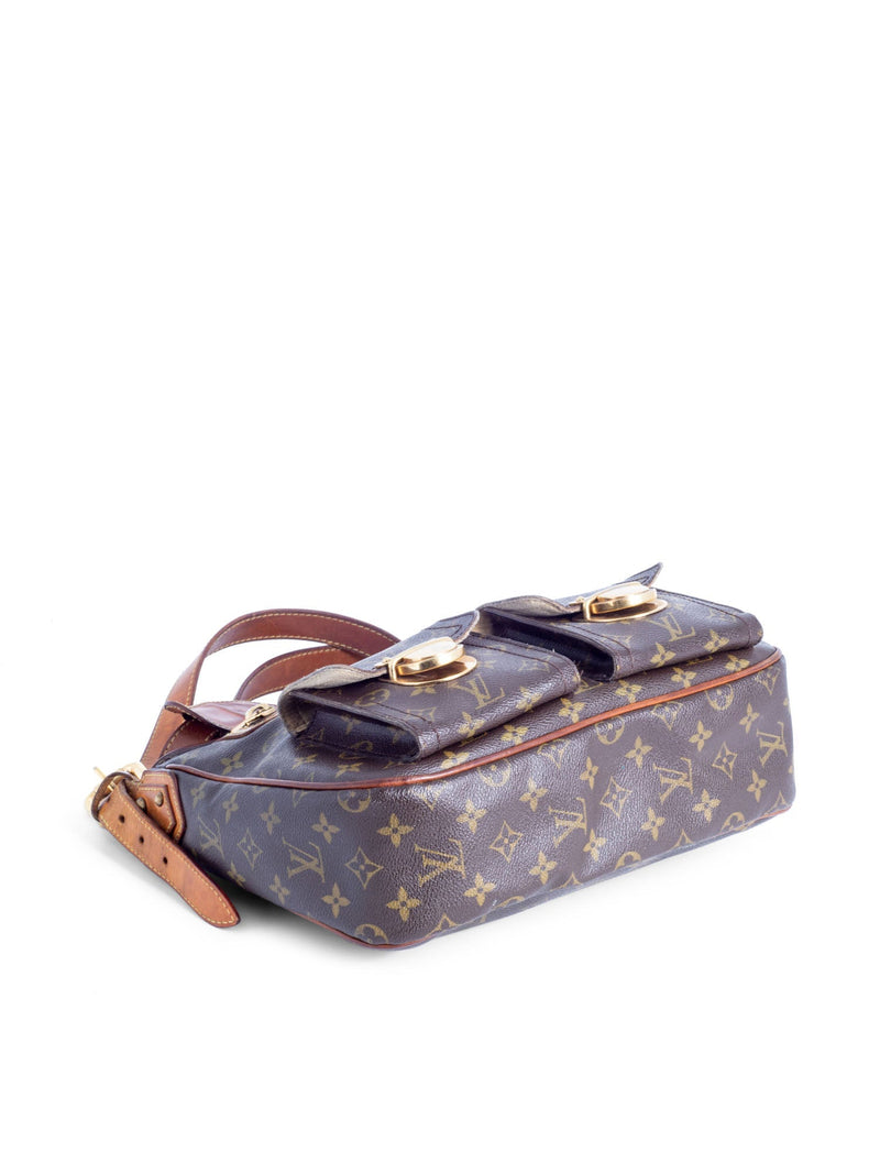 Louis Vuitton Monogram Leather Hudson Messenger GM Bag Brown-designer resale