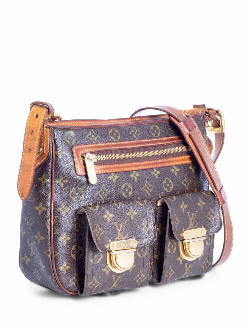 Louis Vuitton Monogram Leather Hudson Messenger GM Bag Brown-designer resale