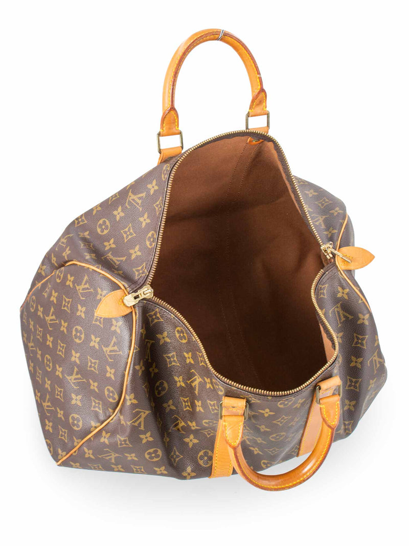 Louis Vuitton Monogram Leather Keepall Bag 45 Brown-designer resale