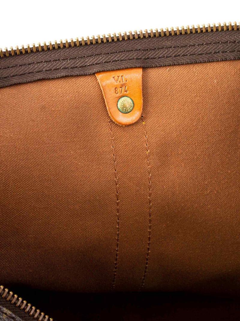 Louis Vuitton Monogram Leather Keepall Bag 45 Brown-designer resale