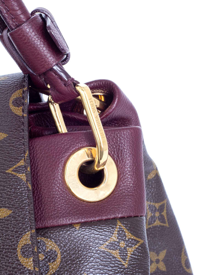 Louis Vuitton Monogram Leather Olympe Aurore Bag Brown Burgundy-designer resale