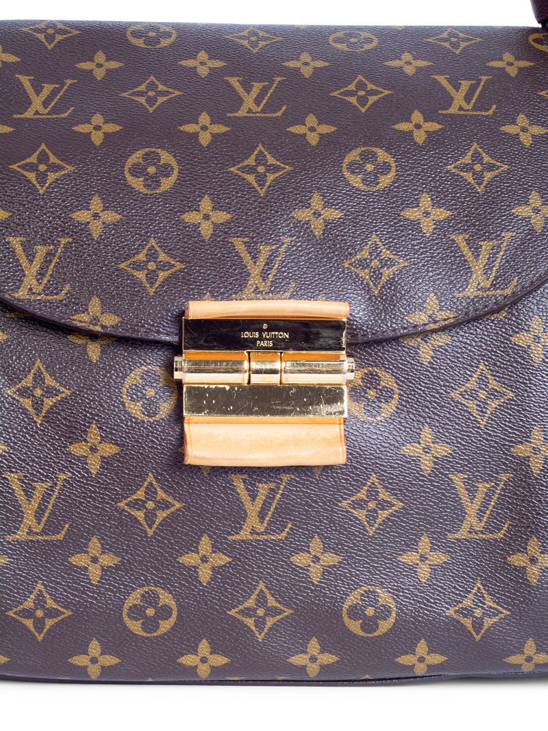 Louis Vuitton Monogram Leather Olympe Aurore Bag Brown Burgundy-designer resale