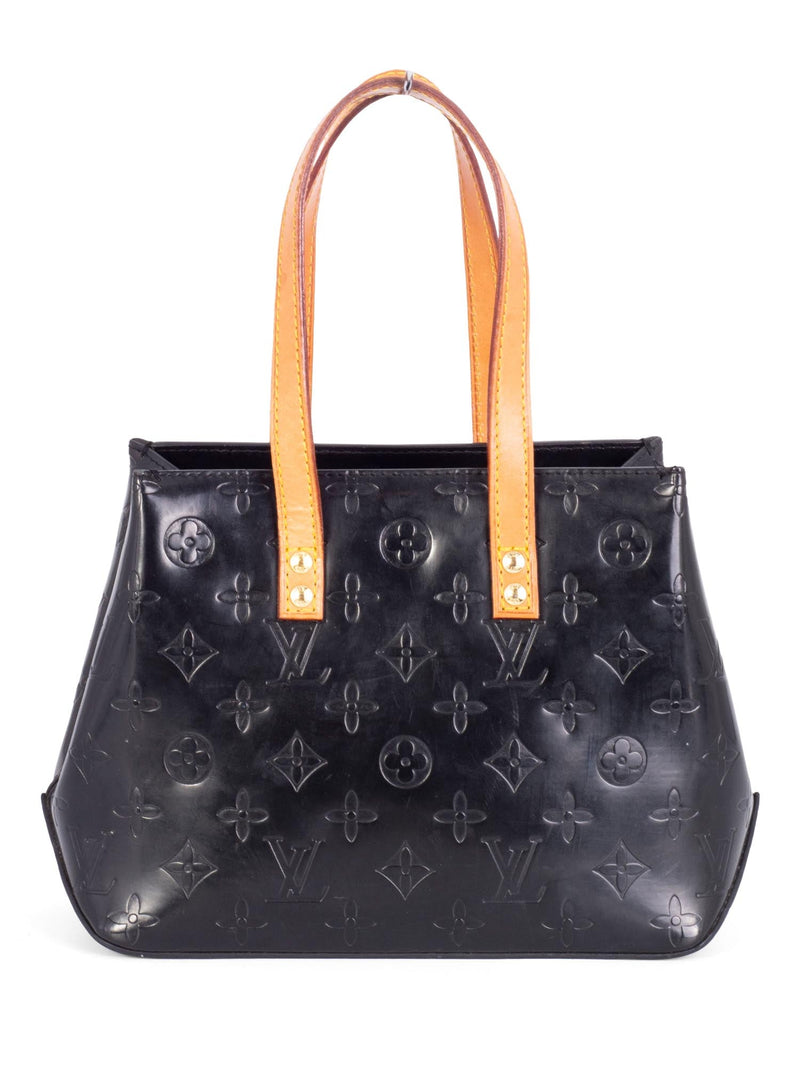 Louis Vuitton Monogram Leather Small Shopper Bag Black-designer resale