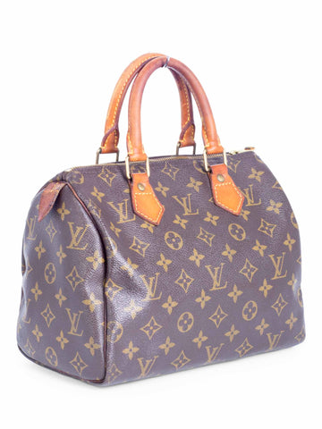 Louis Vuitton Monogram Messenger Speedy Bag 25 Brown-designer resale