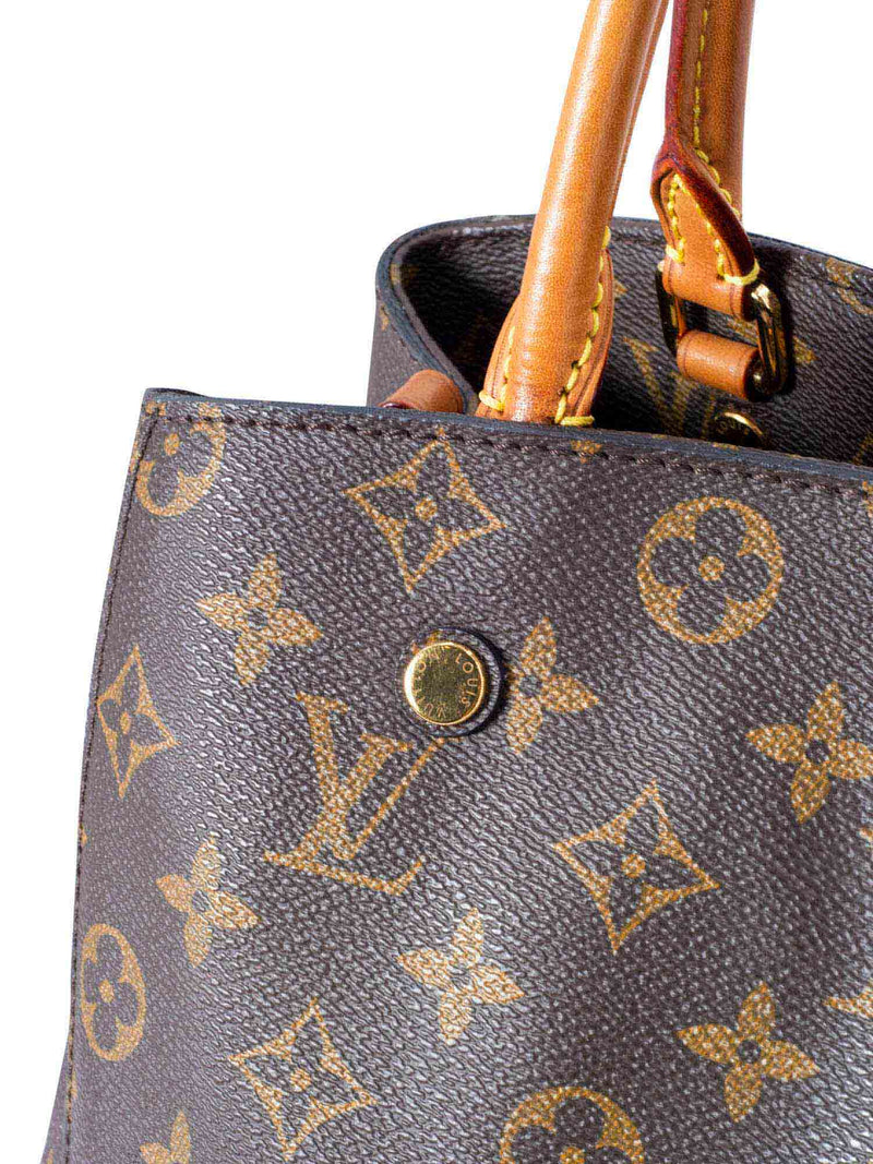 Louis Vuitton Braided Handle Montaigne Handbag Monogram Canvas BB Brown  2212875