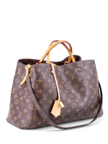 Louis Vuitton Monogram Montaigne MM Bag Brown-designer resale