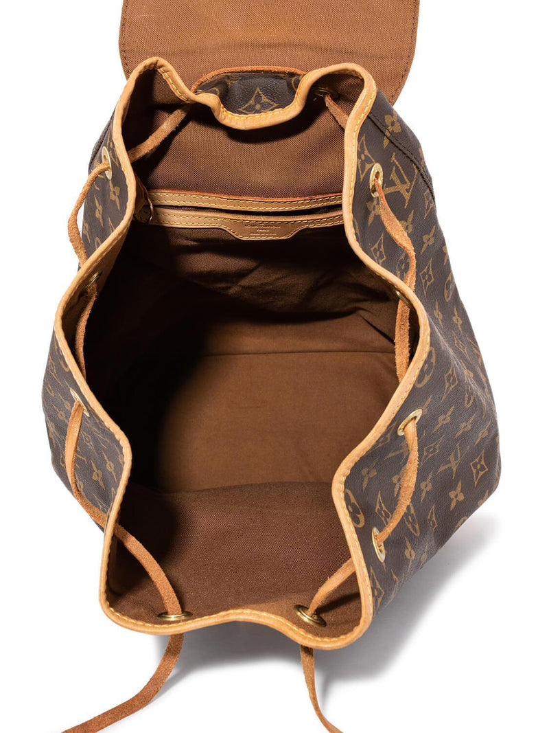 louis vuitton backpack inside Louis Vuitton Monogram Montsouris Backpack GM Brown
